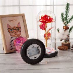 Wieczna róża w szkle świecąca LED Czerwona