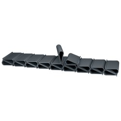 Taśma ogrodzeniowa 4,75cm x 35m Antracyt + Klipsy