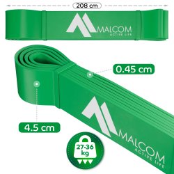 Guma oporowa do ćwiczeń gumy Powerband Zielona