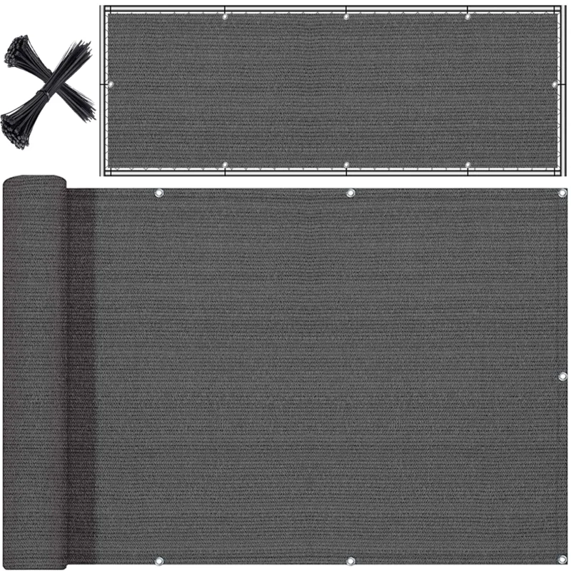 Osłona balkonowa na taras, balkon 7x1m 97% 150g/m2 Szary