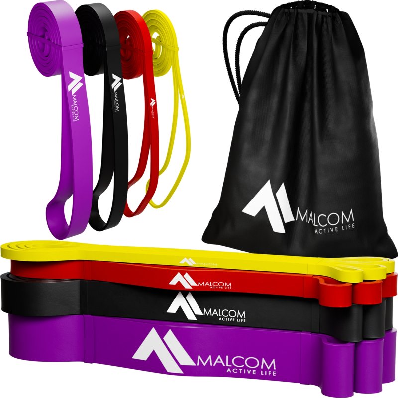 Zestaw 4 gum oporowych do ćwiczeń