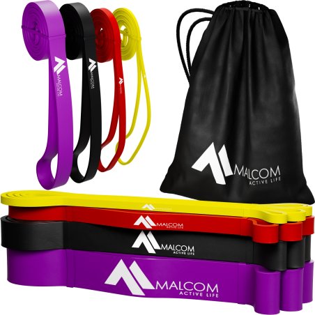 Zestaw 4 gum oporowych do ćwiczeń