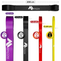 Zestaw 4 gum oporowych do ćwiczeń