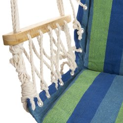 Hamak wiszący, krzesło podłokietnikami Niebieski