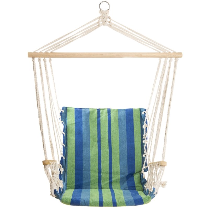 Hamak wiszący, krzesło podłokietnikami Niebieski