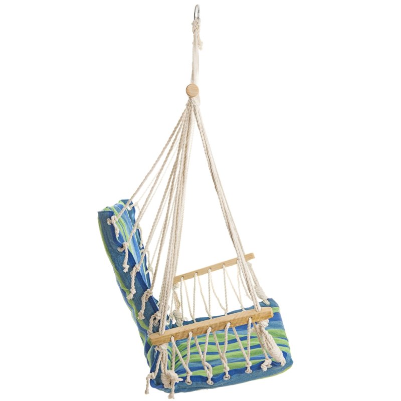 Hamak wiszący, krzesło podłokietnikami Niebieski