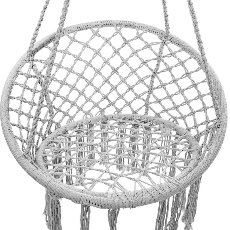 SDH178 Fotel bocianie gniazdo plecione 80cm Grafit