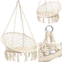 SDH177 Fotel bocianie gniazdo plecione 80cm Ecru