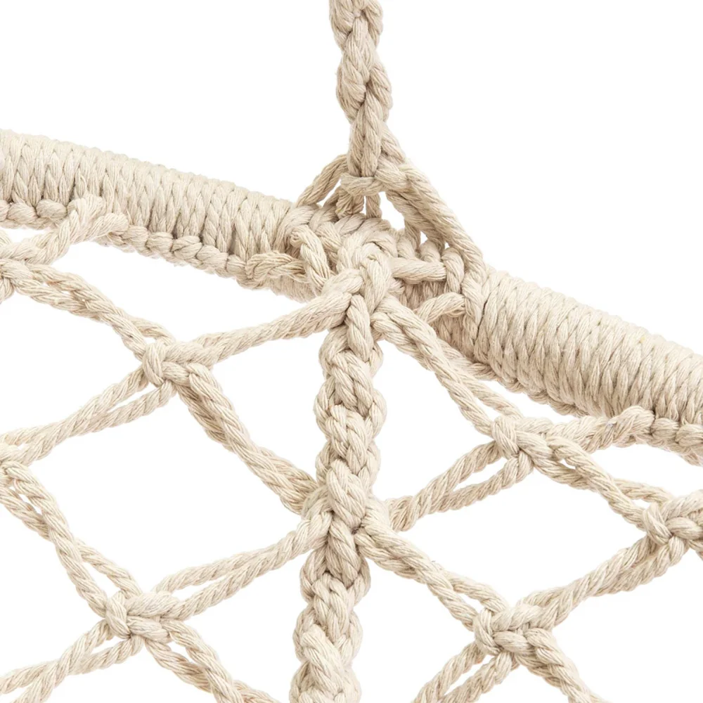 Huśtawka wisząca pleciona fotel BOHO Ecru