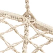 Huśtawka wisząca pleciona fotel BOHO Ecru