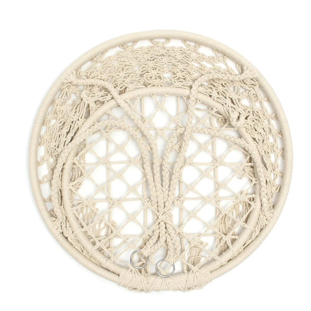 Huśtawka wisząca pleciona fotel BOHO Ecru