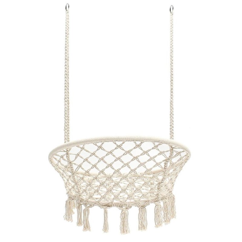 SDH177 Fotel bocianie gniazdo plecione 80cm Ecru