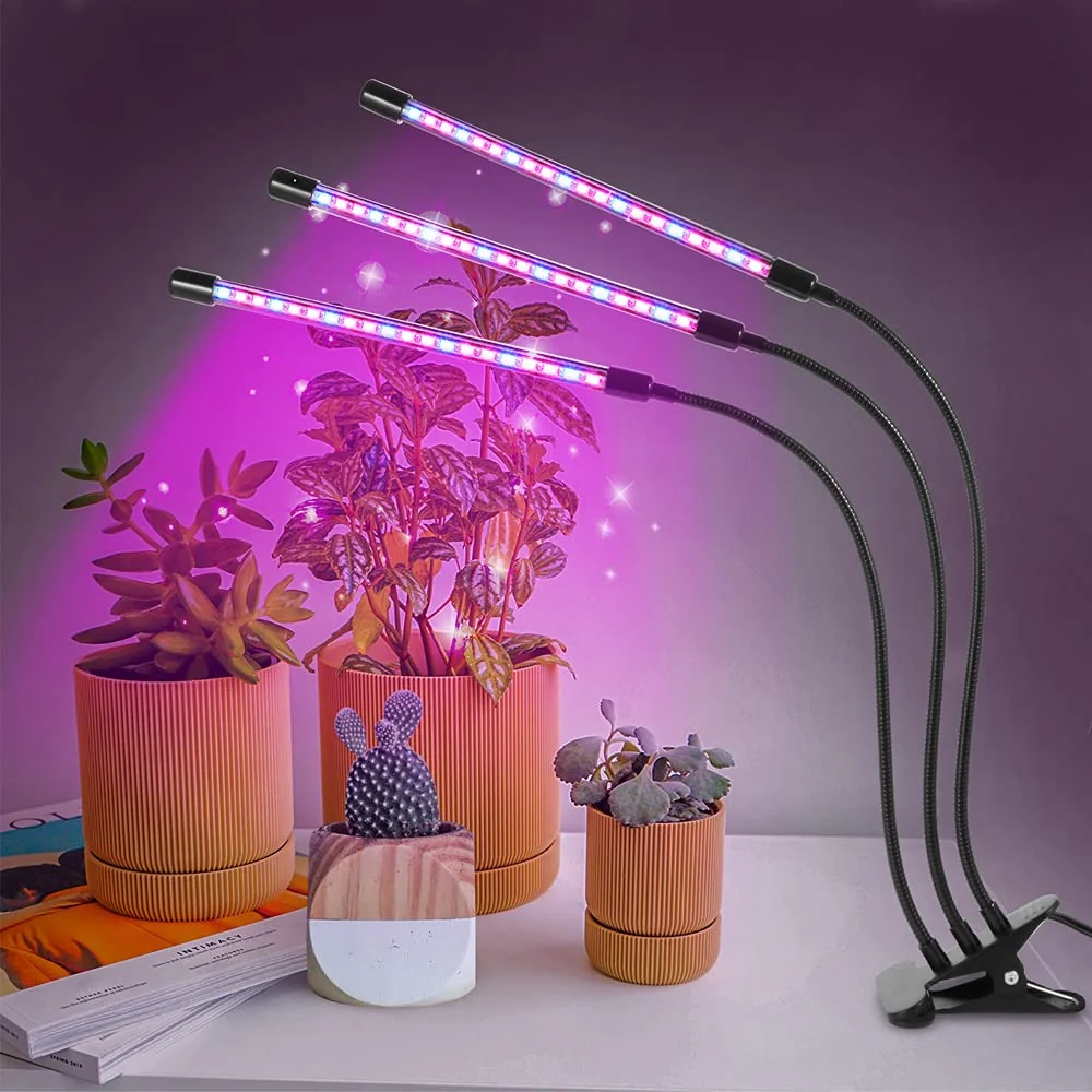 Lampa UV do wzrostu roślin 60LED 6x lampa klips