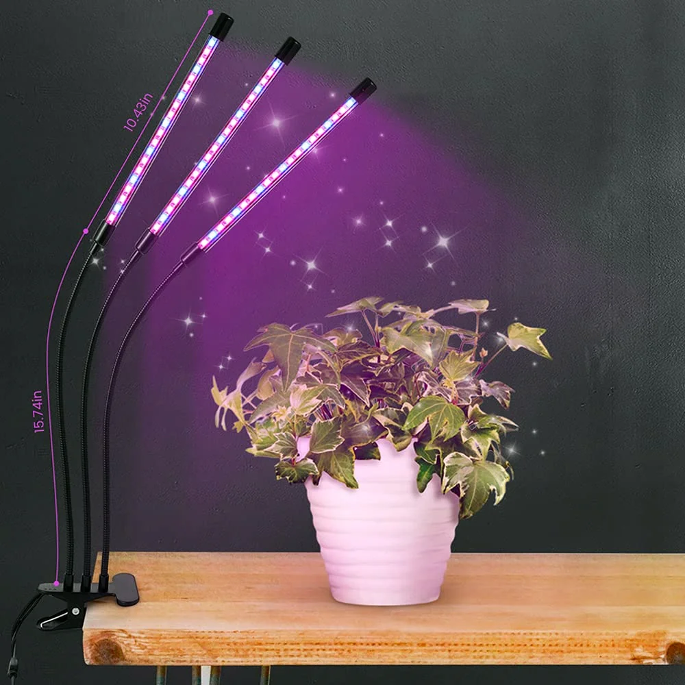 Lampa UV do wzrostu roślin 60LED 6x lampa klips