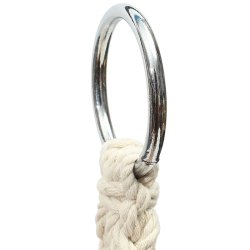 Huśtawka wisząca pleciona 80cm + Poduszki Ecru