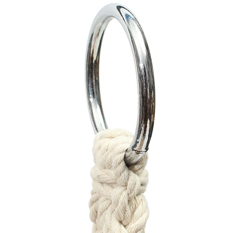 Huśtawka wisząca pleciona 80cm + Poduszki Ecru