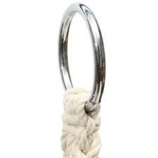 Huśtawka wisząca pleciona BOHO Ecru + Poduszka