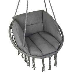 Huśtawka wisząca pleciona BOHO + 2x Poduszka XXL