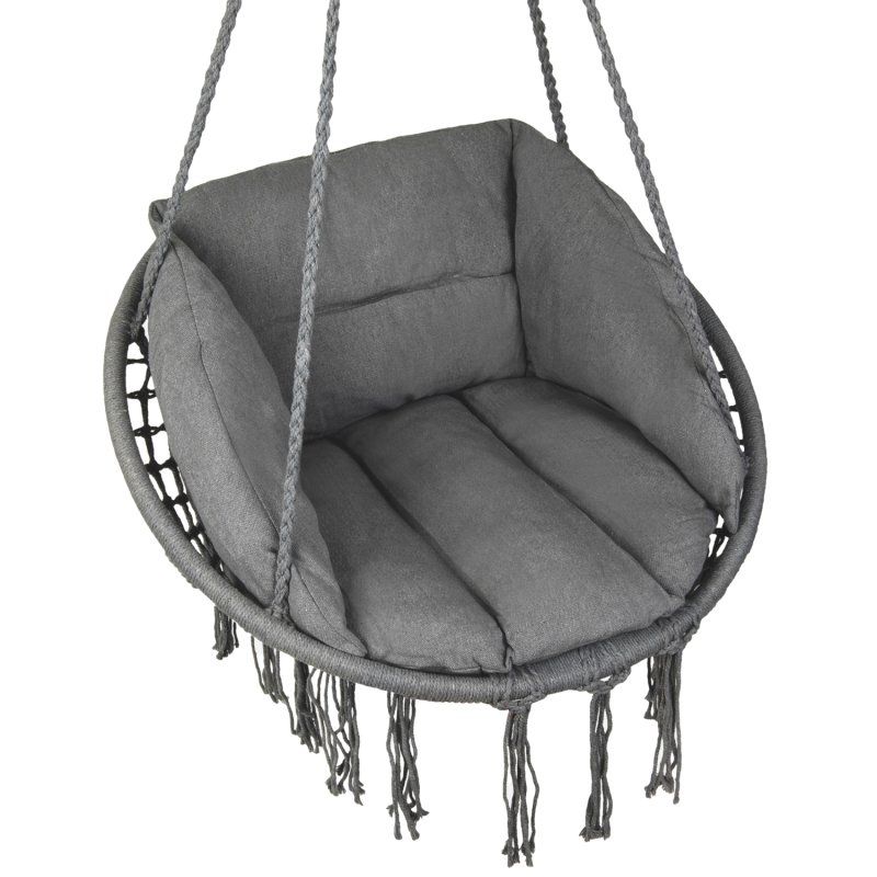 Huśtawka wisząca pleciona BOHO + 2x Poduszka XXL