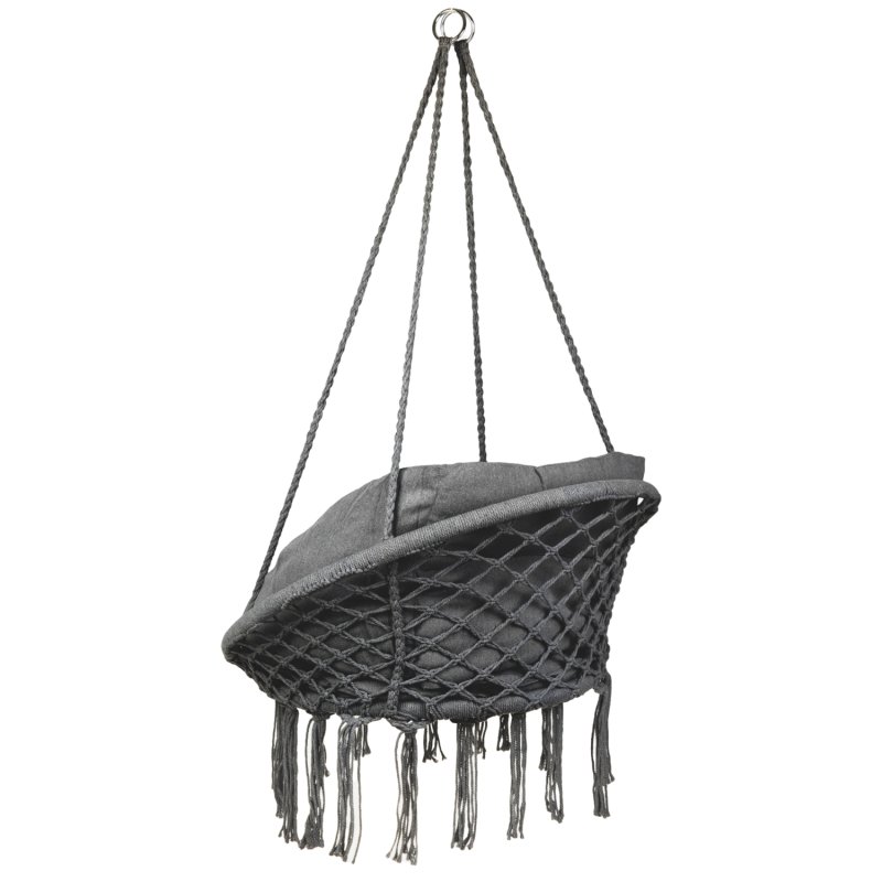 Huśtawka wisząca pleciona BOHO + 2x Poduszka XXL