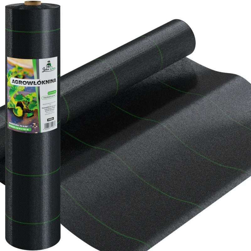Agrowłóknina wiosenna ściółkująca na chwasty czarna 70g/m2 1,6x100m
