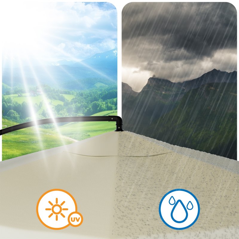 SDH082 Parasol na wysięgniku + Pokrowiec Beżowy