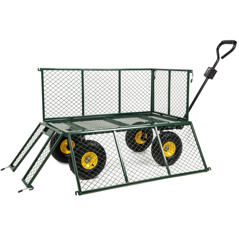 Wózek ogrodowy z wysokimi burtami