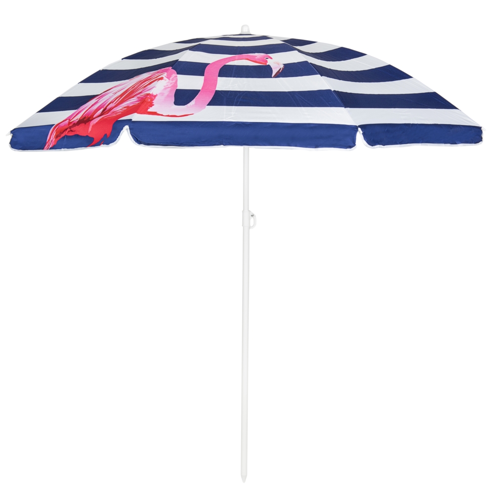Parasol plażowy składany łamany z flamingiem 180cm