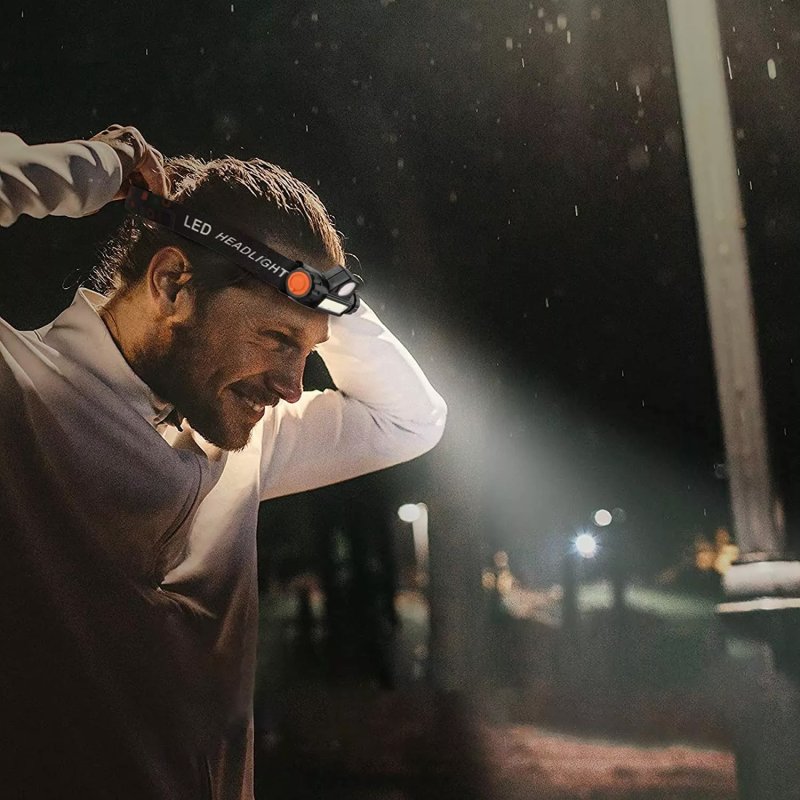 Latarka czołowa LED COB z magnesem