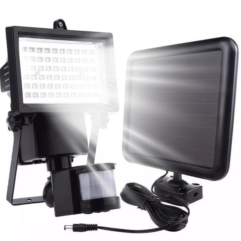 Halogen solarny LED lampa z czujnikiem ruchu oraz zmierzchu