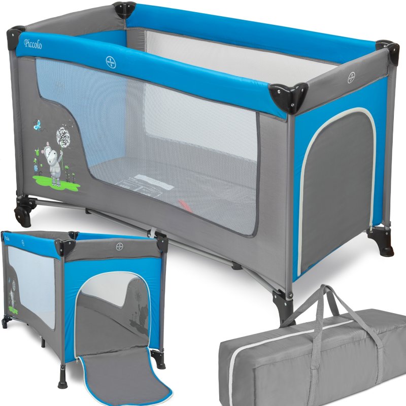 SDH127 Łóżeczko dziecięce turystyczne Hipopotam