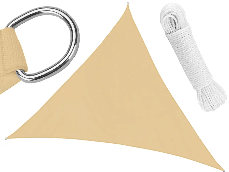 Żagiel przeciwsłoneczny ogrodowy trójkątny 3x3x3m Żagiel przeciwsłoneczny ogrodowy trójkątny 3x3x3m