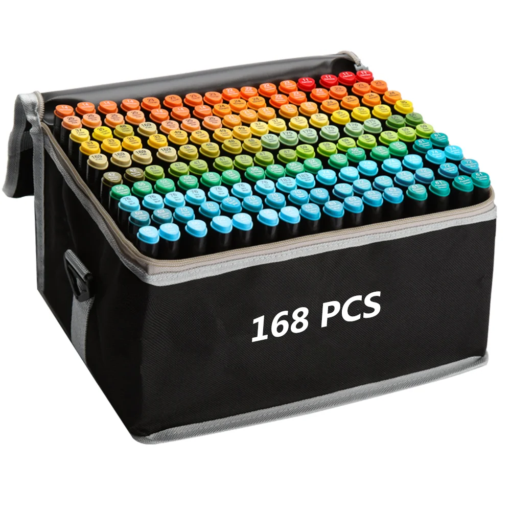 Flamastry alkoholowe markery pisaki 168szt. Flamastry alkoholowe markery pisaki 168szt.