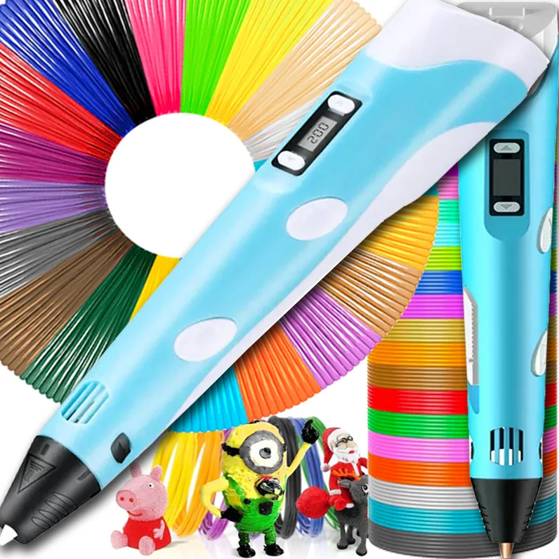 Długopis 3D dla dzieci drukarka Niebieski + Wkłady