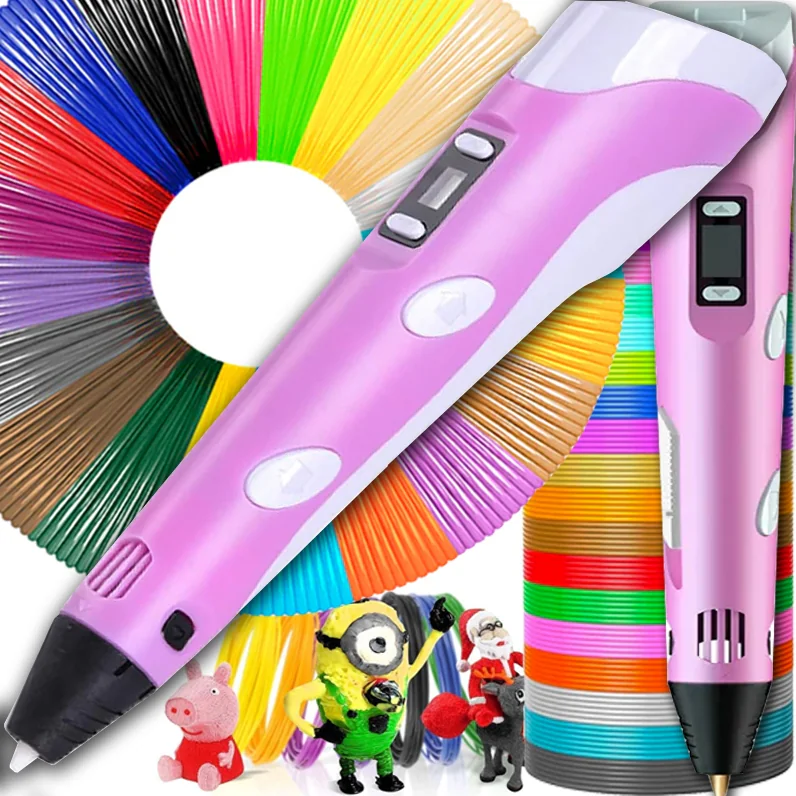 Długopis 3D dla dzieci drukarka Różowy + Wkłady