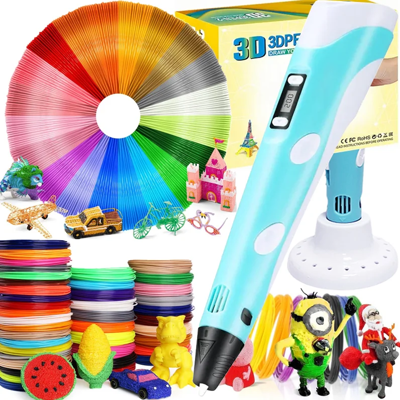 Długopis 3D dla dzieci drukarka Niebieski + Wkłady 110m