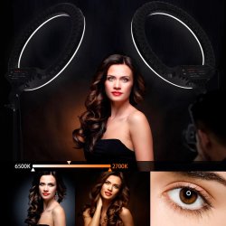 Lampa pierścieniowa do selfie WHITE + Statyw