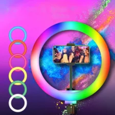 Lampa pierścieniowa do selfie RGB + 2x Statyw