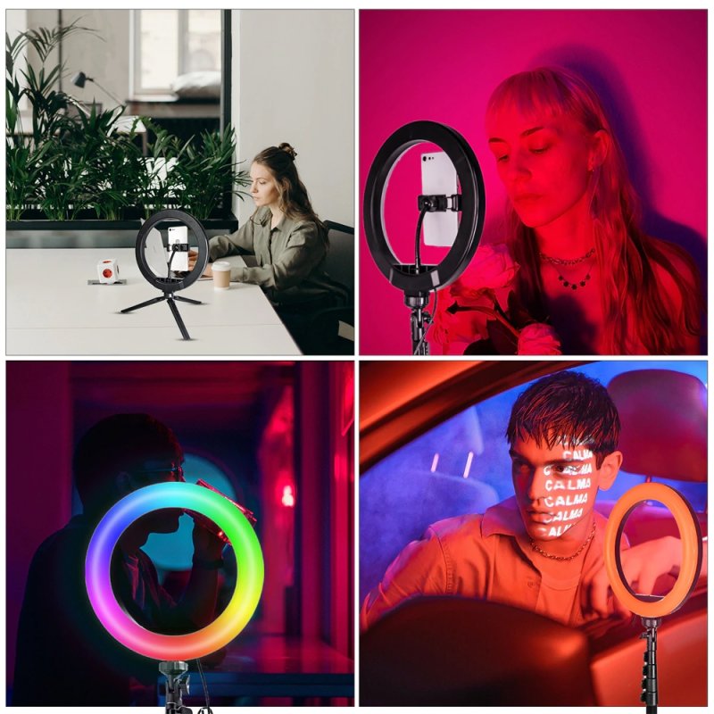 Lampa pierścieniowa do selfie RGB + Statyw