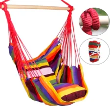 Hamak krzesło brazylijskie BOHO Kolorowe + Poduszki