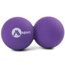 Piłka do masażu podwójna duoball silikonowa Fiolet 13x7cm