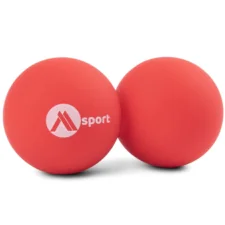 Piłka do masażu podwójna duoball silikonowa Czerwona 13x7cm