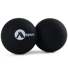 Piłka do masażu podwójna duoball silikonowa Czarna 13x7cm