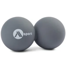 Piłka do masażu podwójna duoball silikonowa Szara 13x7cm