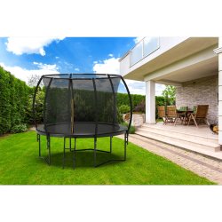Trampolina ogrodowa BLACK + Drabinka 244cm 8ft