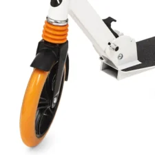 Hulajnoga duża składana z amortyzatorem Biała