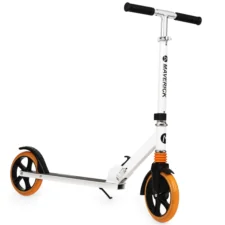 Hulajnoga duża składana z amortyzatorem Biała