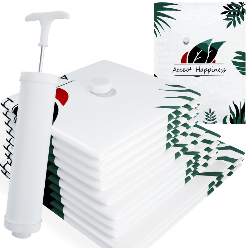 Worki próżniowe na ubrania 10 sztuk + Pompka