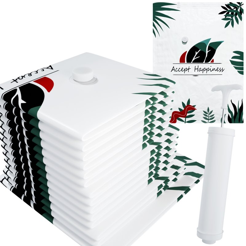 Worki próżniowe na ubrania 14 sztuk + Pompka