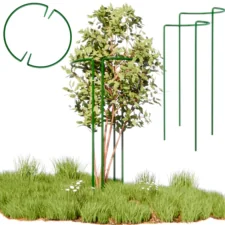 Podpora pierścieniowa dwuczęściowa do roślin domowych i ogrodowych 70cm Zielona